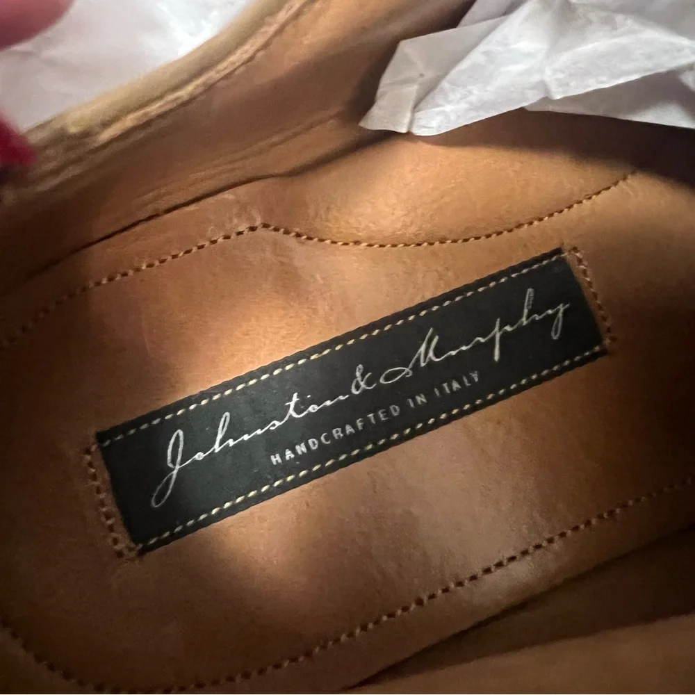 Johnston & Murphy Brown Suede Wingtip Oxfords Men’s 11 Preppy Classic